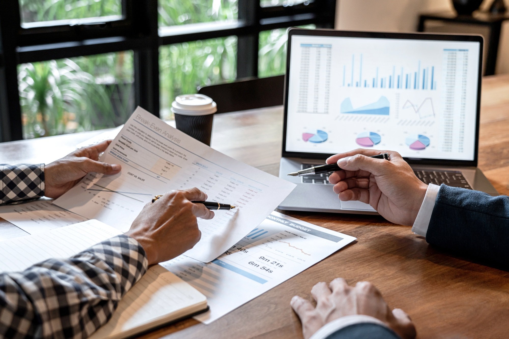Teamwork of business colleagues, consultation new strategy plan business and market growth